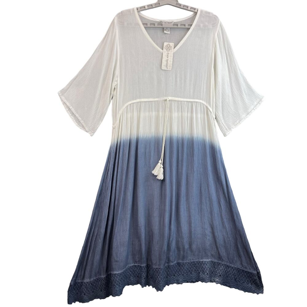 Cute Option Women's Dress Size Medium Embroidered Lace at Hemline